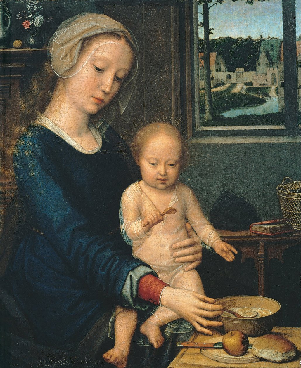 Madonna és gyermek a tejlevessel, 1510-1515 alkotó: Gerard David