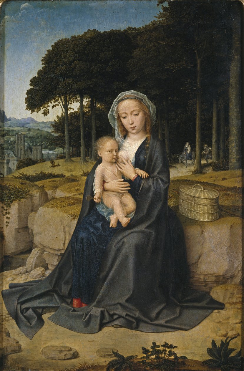 Pihenjen az egyiptomi repülésen, 1515 körül alkotó: Gerard David