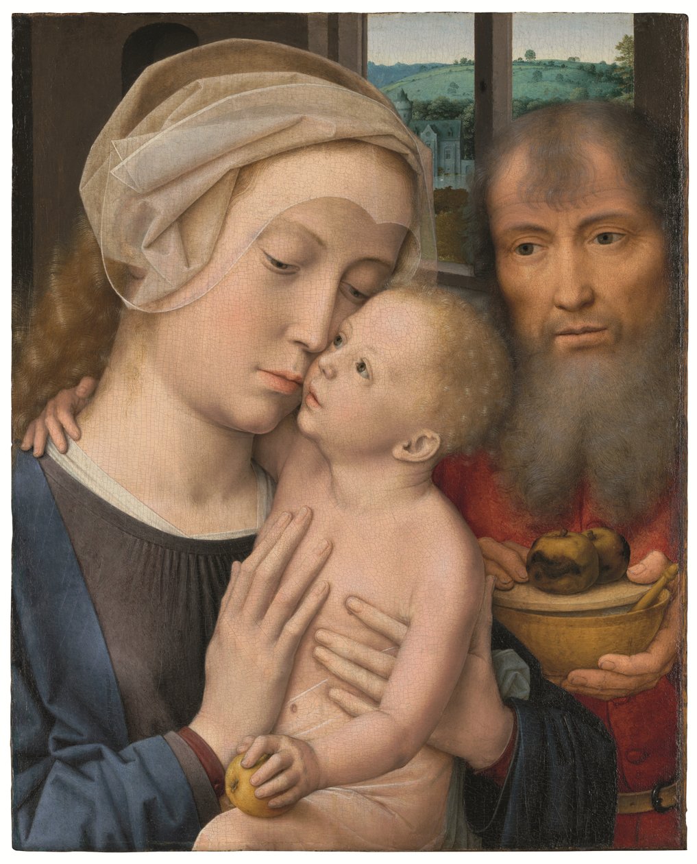 A Szent Család (olaj a panelen) alkotó: Gerard David