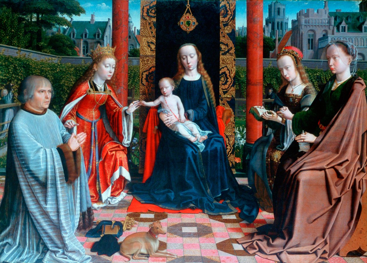 "Szent Katalin misztikus házassága", 1505-1510 alkotó: Gerard David
