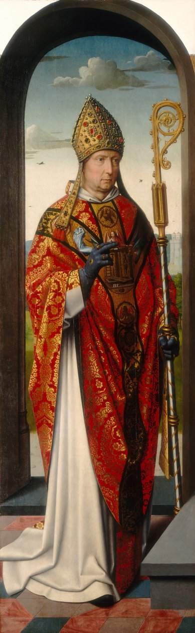 A Szent Anna-oltárkép: Szent Miklós [bal oldali panel], c. 15001520 alkotó: Gerard David