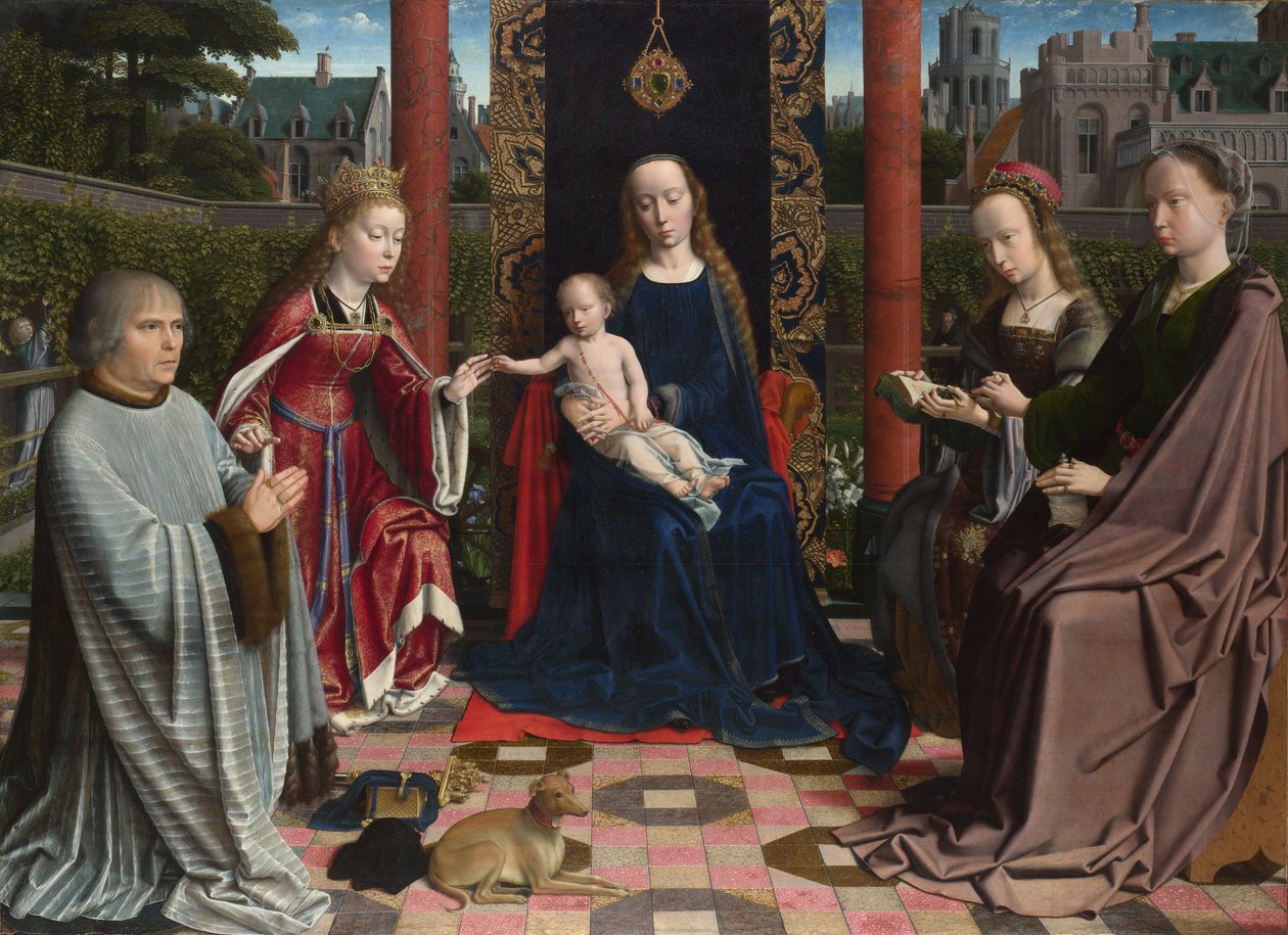 Szűz és gyermek szentekkel és adományozóval, c. 1510 alkotó: Gerard David