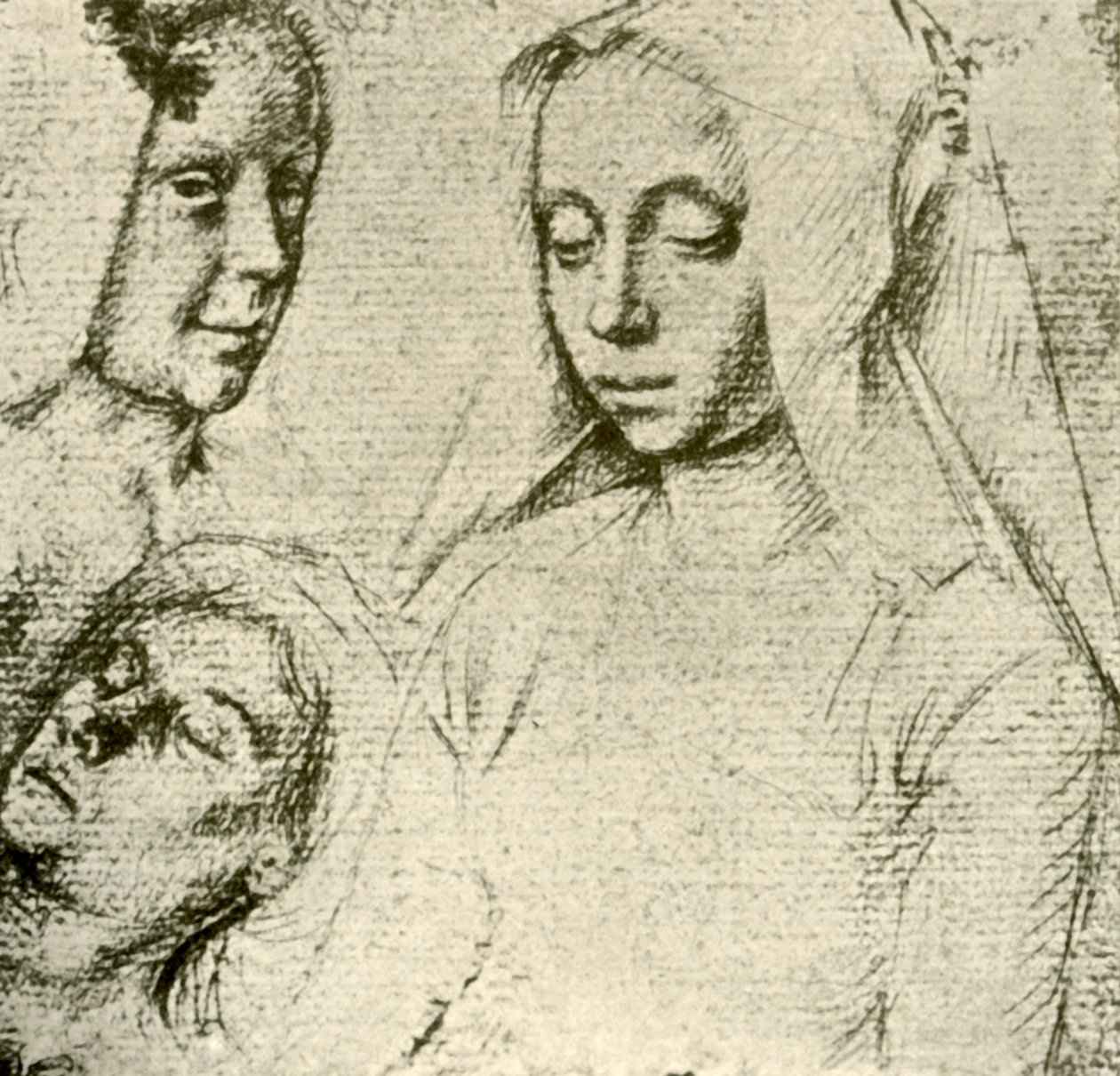Három női fej, 15. század vége – 16. század eleje, 1908. alkotó: Gerard David