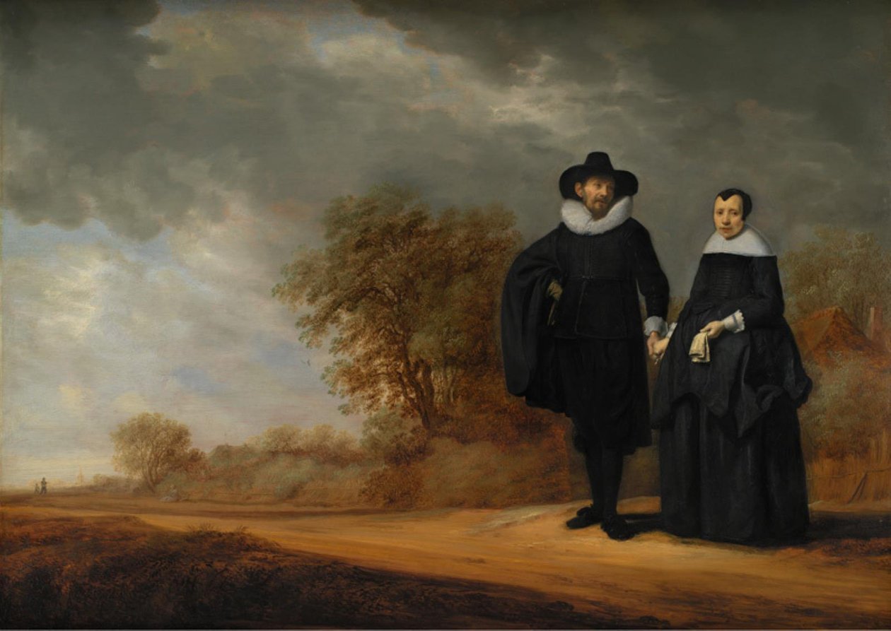 Cornelis Damasz polgármester. van der Gracht és felesége, Jopken Jacobs egy tájban alkotó: Gerard Donck