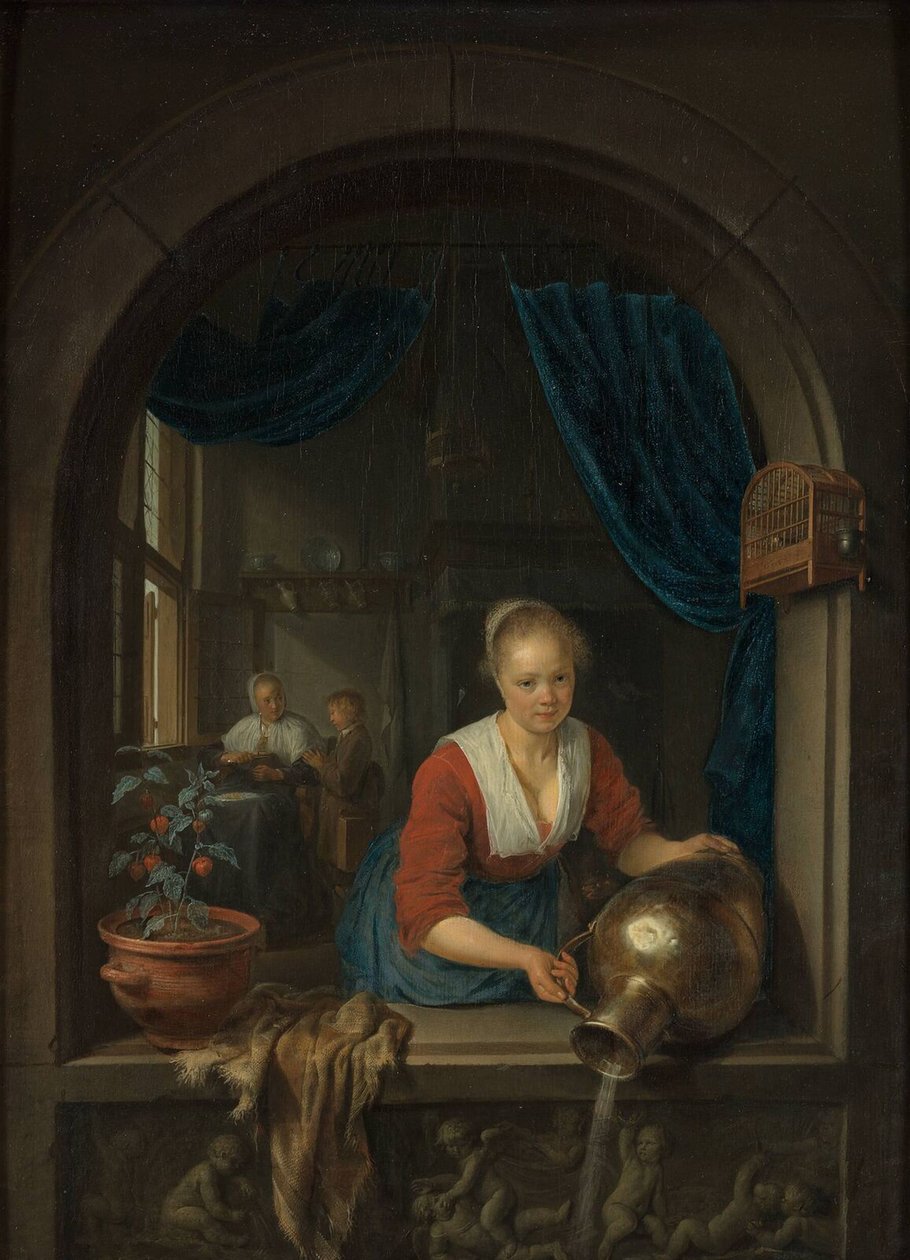 Szobalány az ablaknál, c. 1660 alkotó: Gerrit Dou