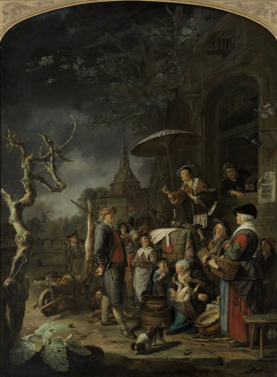 The Quack, 1652 alkotó: Gerrit Dou