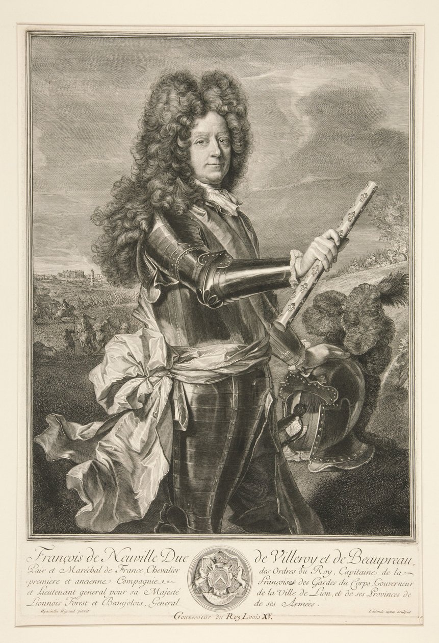 François de Neufville, Villeroy és Beaupréau hercege, Franciaország marsallja alkotó: Gérard Edelinck