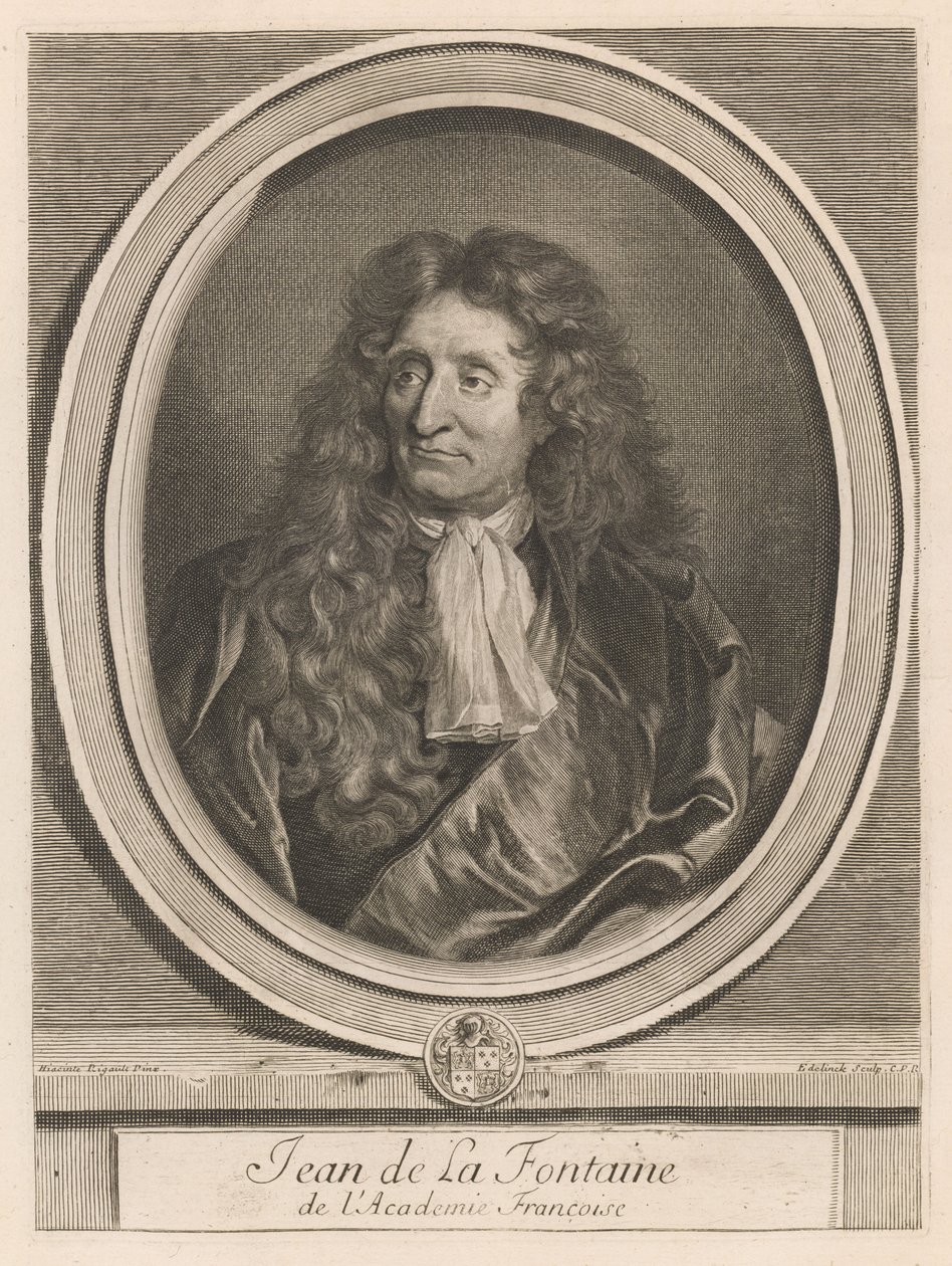 Jean de La Fontaine, Charles Perrault Les hommes illustres... című könyvéből, I. kötet alkotó: Gérard Edelinck