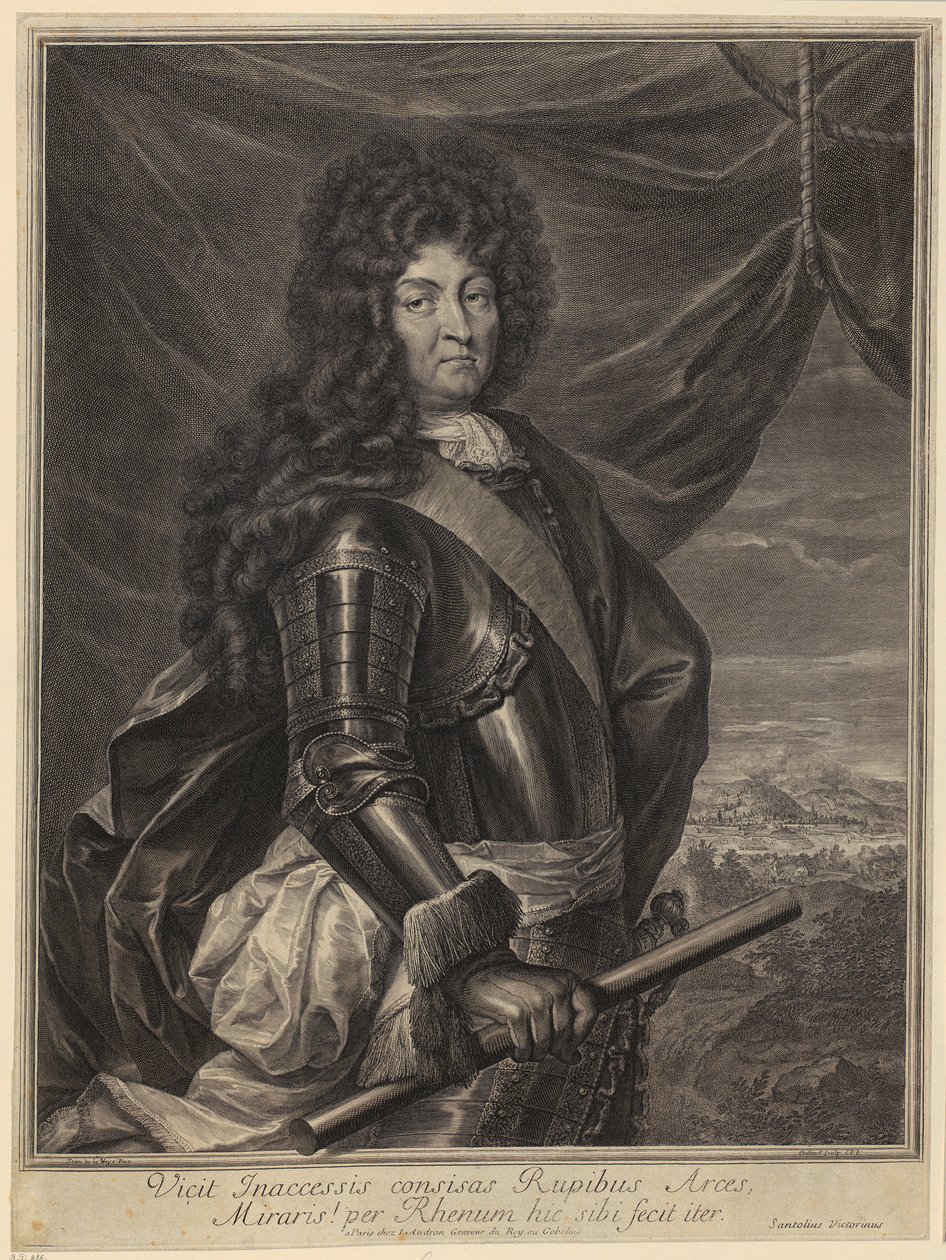 XIV. Lajos portréja. alkotó: Gérard Edelinck