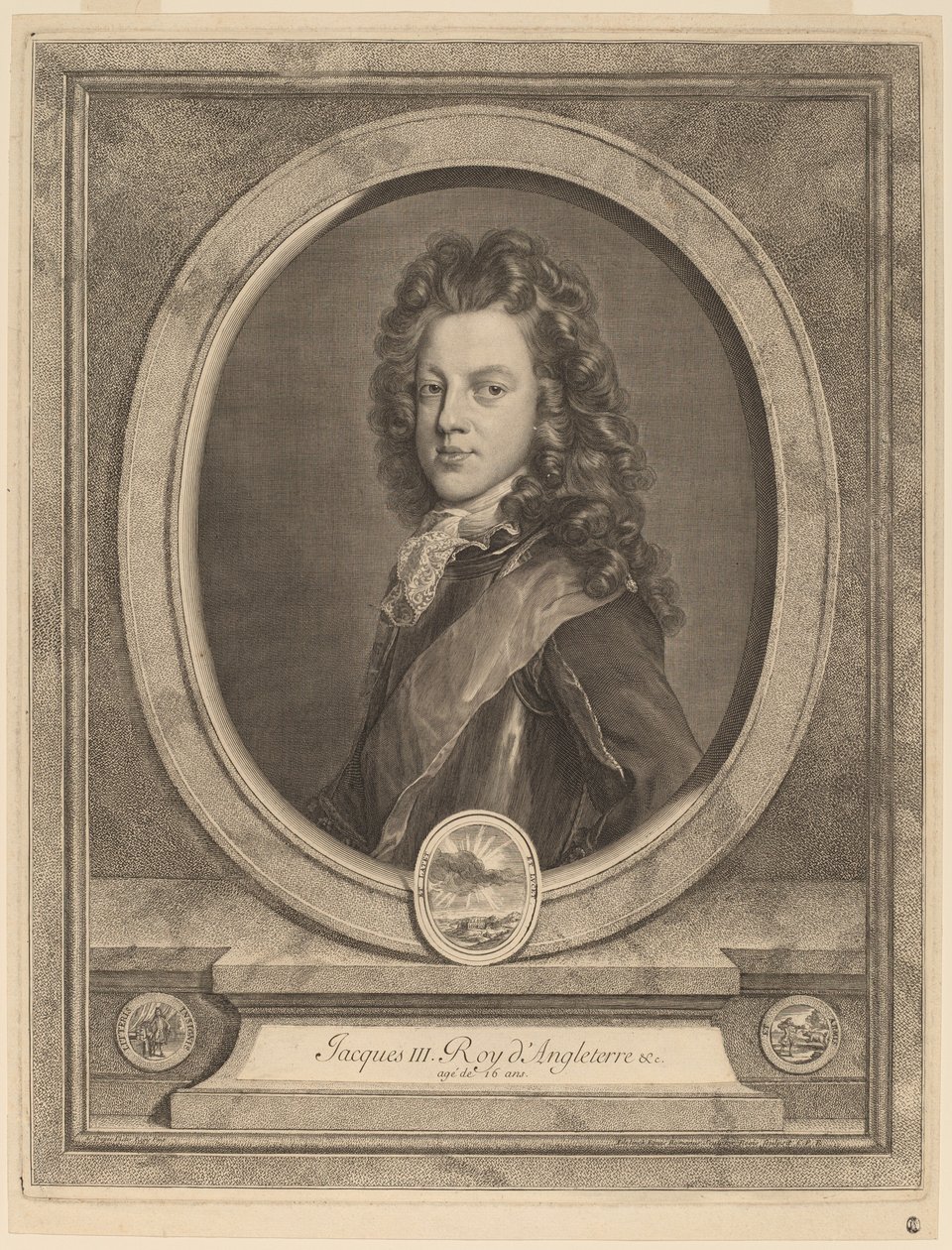 III. Jakab, Wales hercege alkotó: Gerard Edelinck after François de Troy