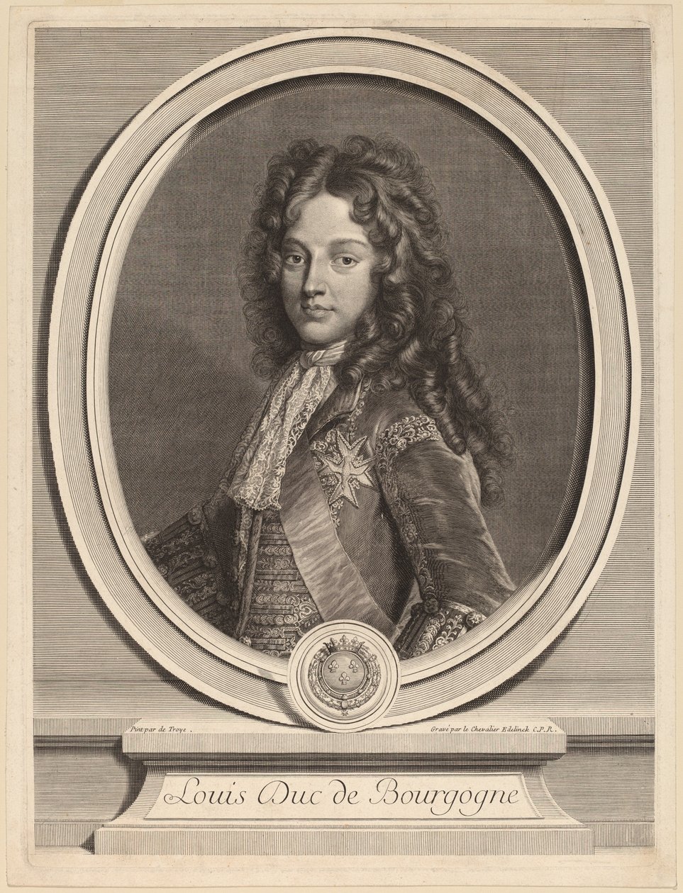 Lajos, Burgundia hercege alkotó: Gerard Edelinck after François de Troy