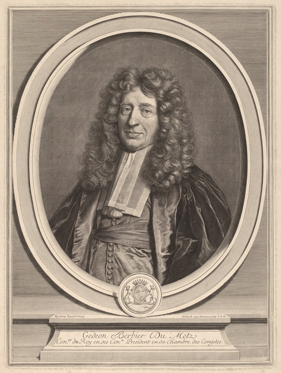 Gedeon Berbier-Du Metz alkotó: Gerard Edelinck after Hyacinthe Rigaud