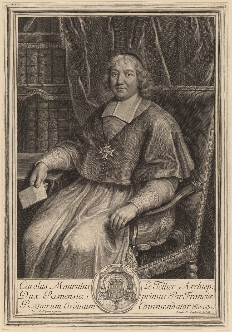 Charles Maurice Le Tellier alkotó: Gerard Edelinck after Pierre Mignard I