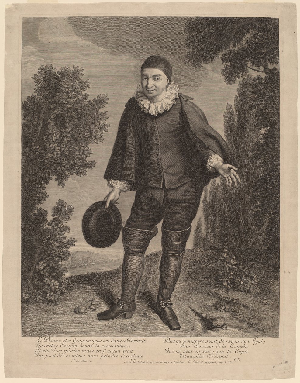 Raimond Poisson mint Crispin alkotó: Gerard Edelinck after Theodor Netscher