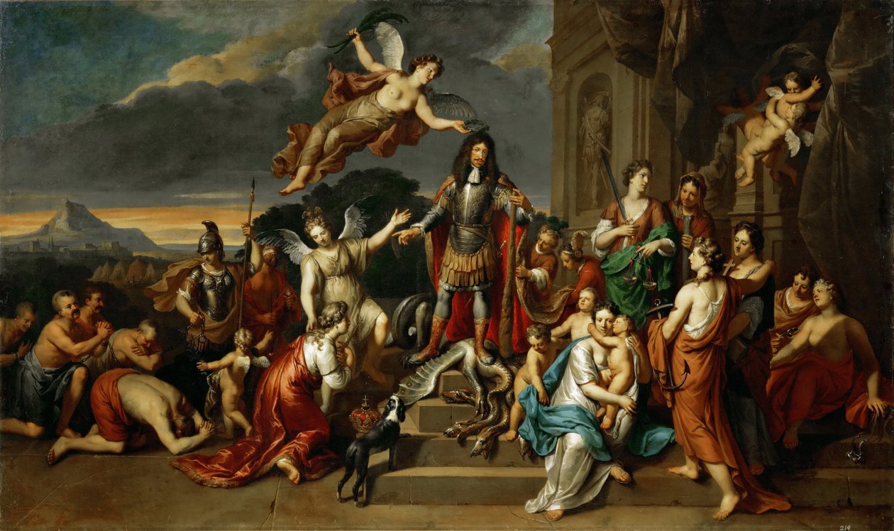 A Szent Birodalom (Szent Birodalom) I. Lipót császár (1640-1705), Szent-római császár allegóriája – Hoet, Gerard (1648-1733) allegóriája I. Lipót császár uralkodásáról, kb 1672 - Olaj, vászon alkotó: Gerard Hoet