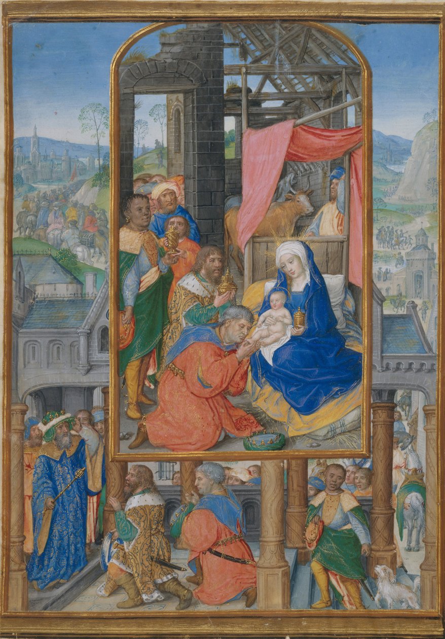 Kéziratos megvilágítás a mágusok imádásával, kb. 1515-25. alkotó: Gerard Horenbout