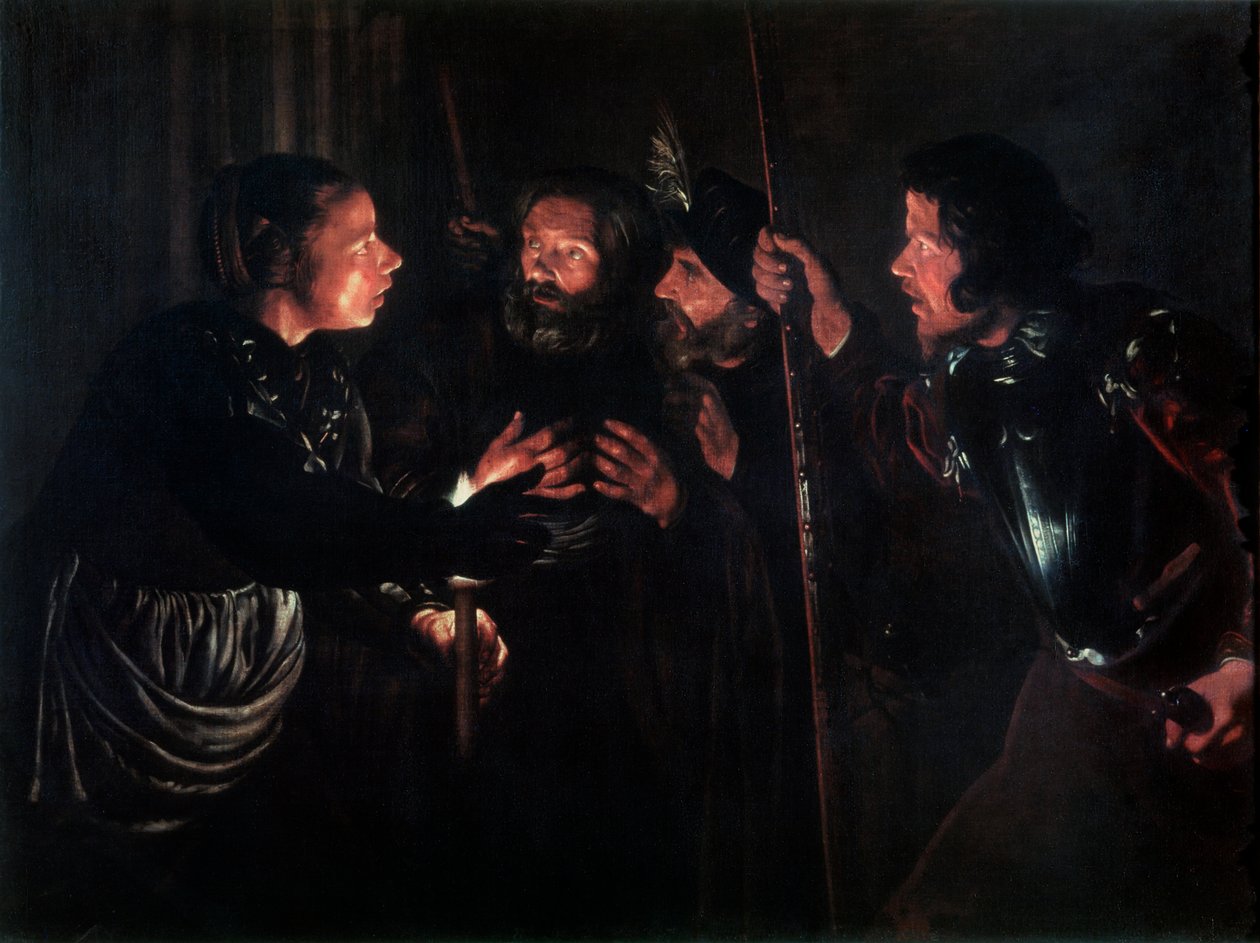 Szent Péter tagadása, 1620-as évek. alkotó: Gerard . Seghers