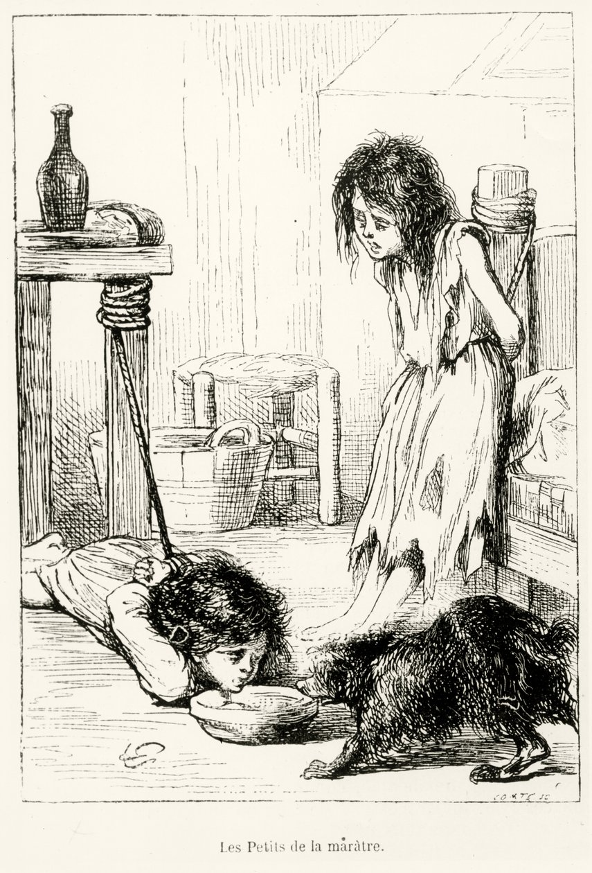 The Pitiful Children, illusztráció az "L"Annee Illustree-ből, 1868 alkotó: Gerard Seguin