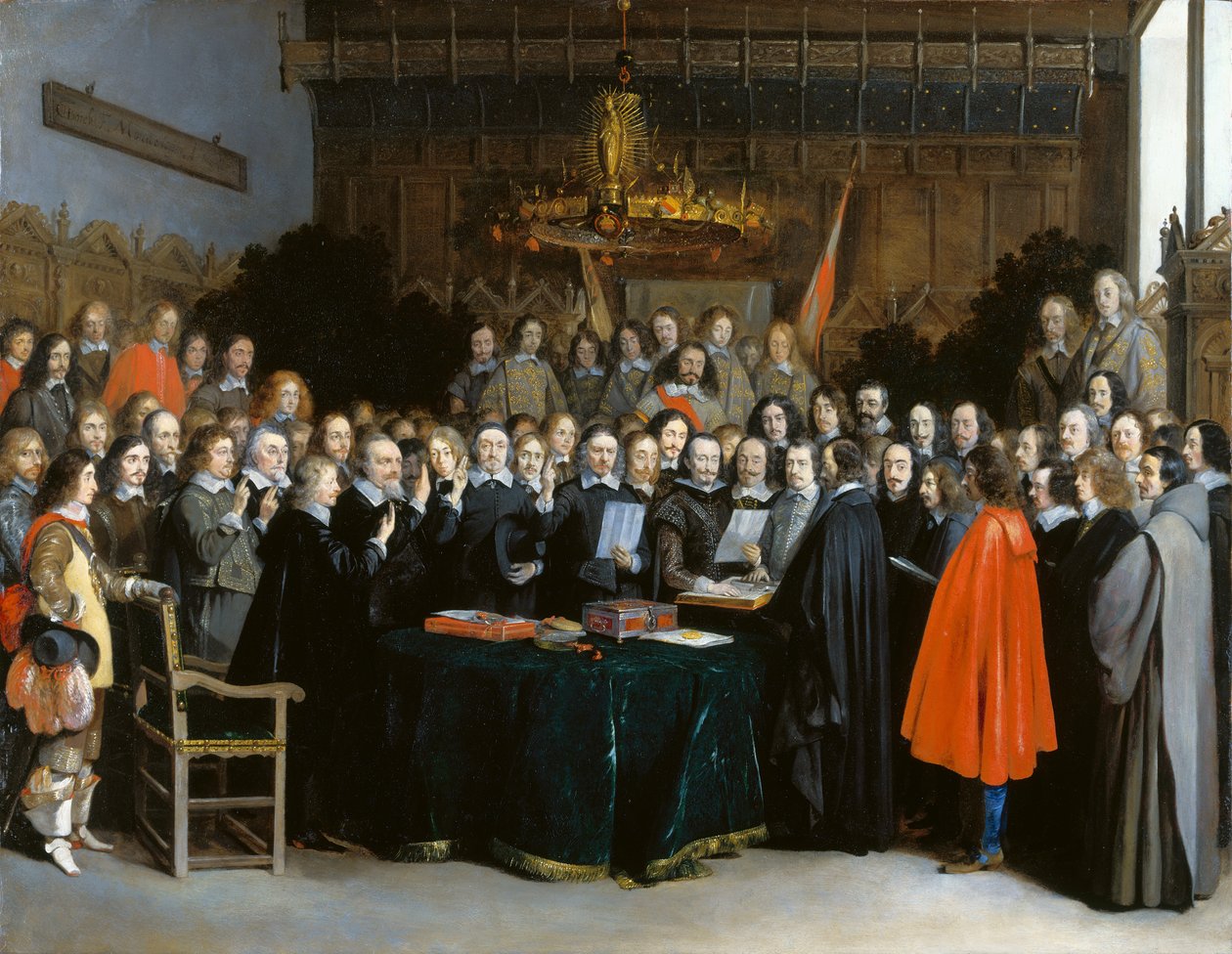 A münsteri szerződés ratifikálása, 1648 alkotó: Gerard Ter Borch the Younger