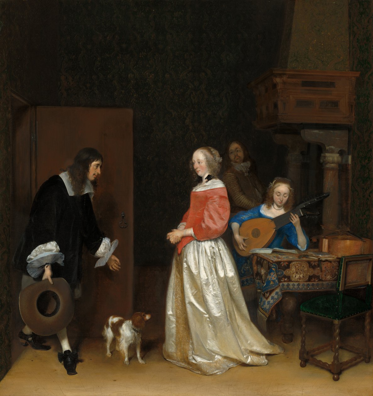 Az udvarló látogatása alkotó: Gerard Ter Borch the Younger