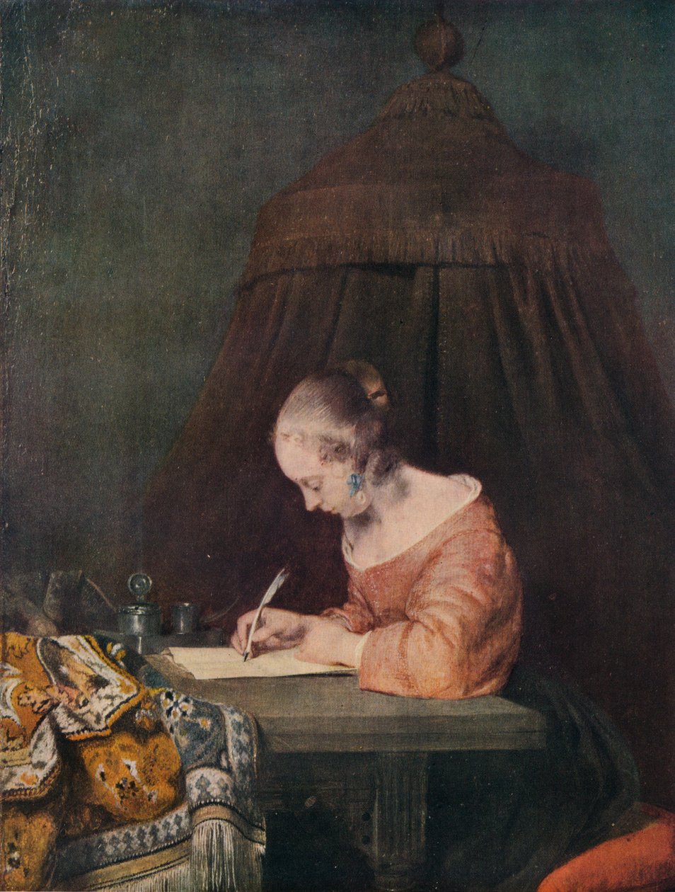 Levelet író nő, c1655, 1938 alkotó: Gerard Terborch II