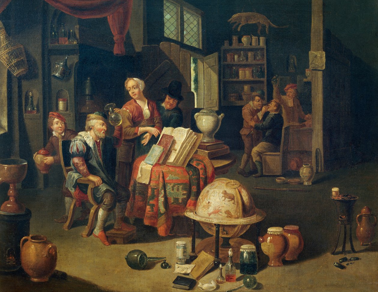 Charlatan, olaj, vászon, Gerard Thomas (1663-1721), Belgium alkotó: Gerard Thomas