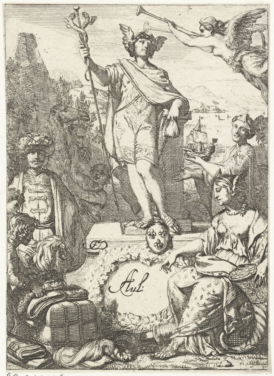 A Merkúrral való kereskedés allegóriája alkotó: Gerard de Lairesse (rejected attribution)