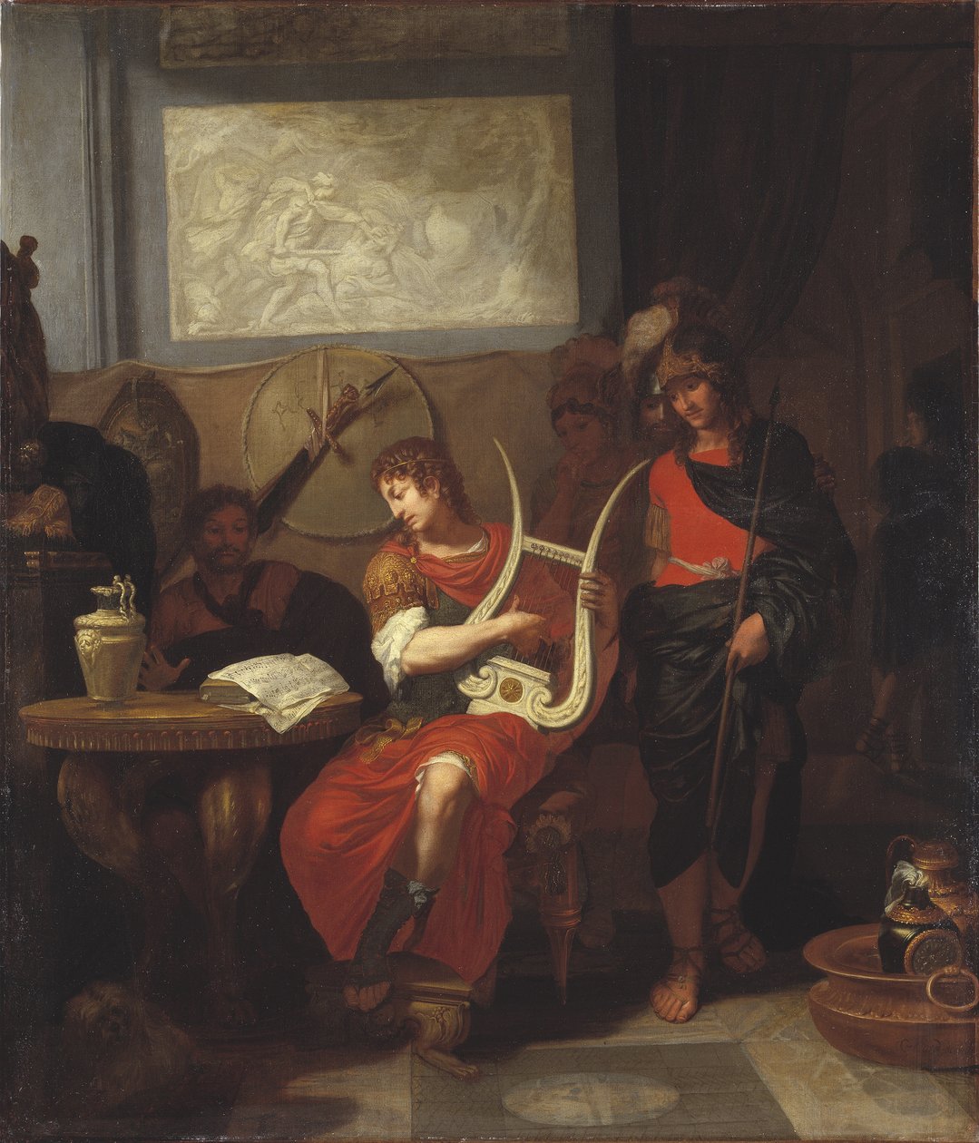 Achilles játszik lírát Patroclus előtt – Achilles játszik lírát Patroclus előtt, írta: Lairesse, Gerard, de (1640-1711). olajfestmény alkotó: Gerard de Lairesse