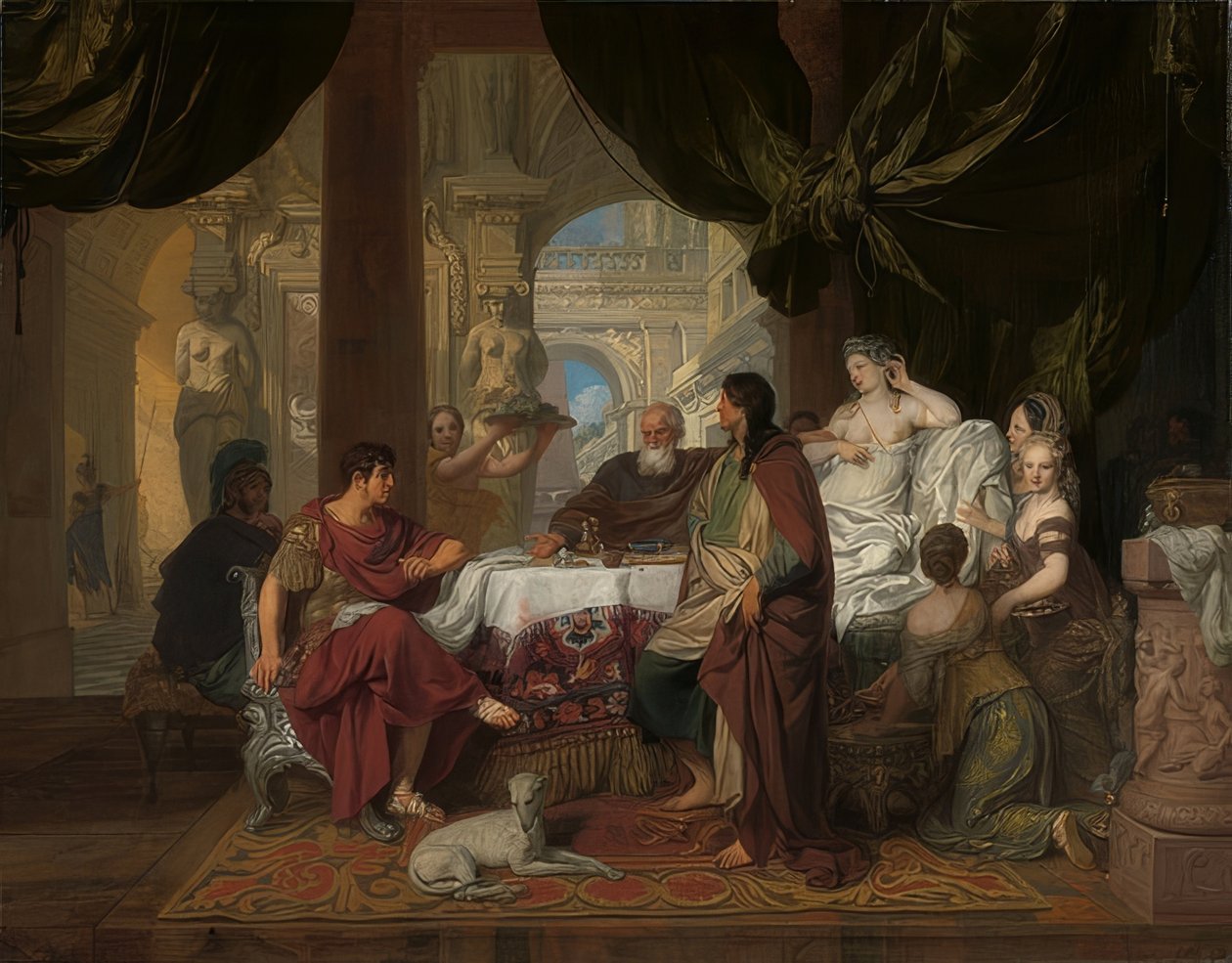 Kleopátra ünnepe. 1675-80 körül alkotó: Gerard de Lairesse