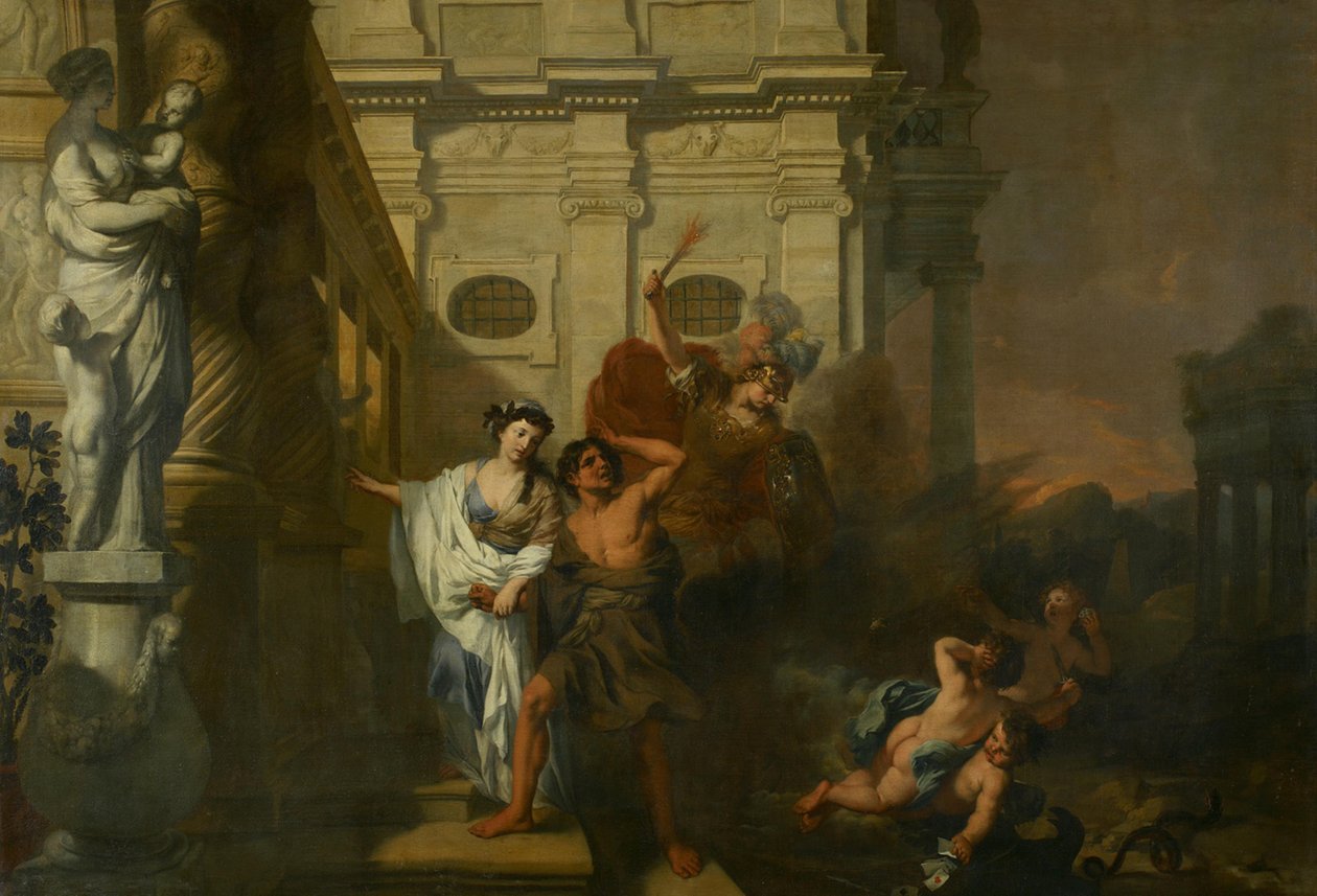 A fenyítés egy rászorulót vezet alkotó: Gerard de Lairesse
