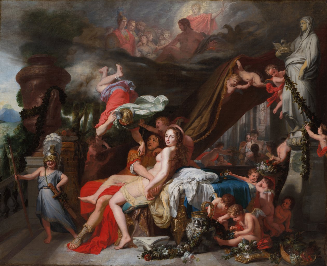 Hermész megrendeli a Calypsót, hogy engedje szabadon Odüsszeuszt, c. 1670. alkotó: Gerard de Lairesse