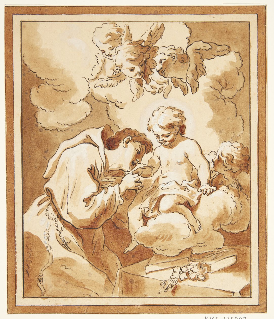 Felhőn lebeg a kis Jézus alkotó: Gerard de Lairesse