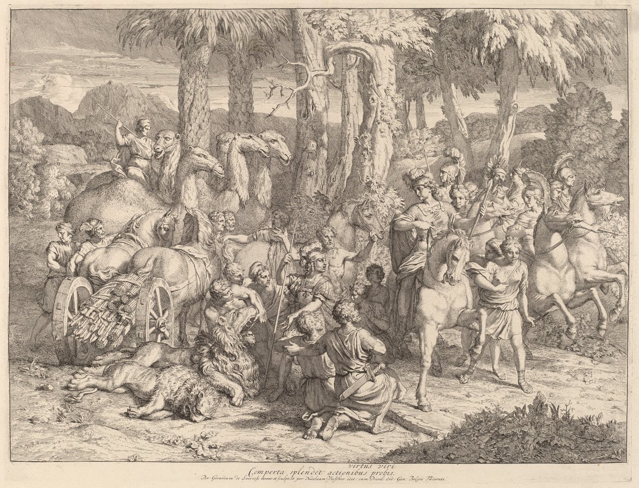 Semiramis az oroszlánvadászaton alkotó: Gerard de Lairesse