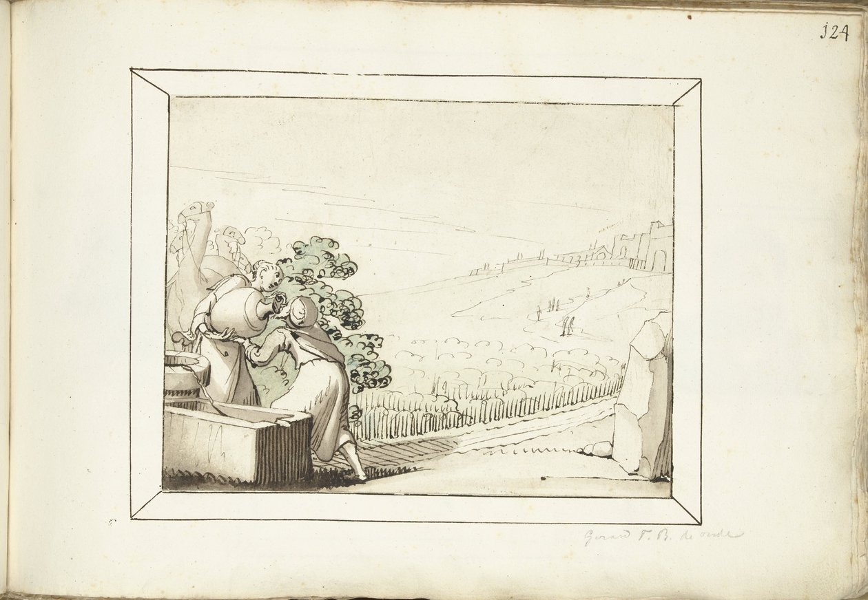 Rebecca és Eliezer a kútnál alkotó: Gerard ter Borch (I) (possibly)