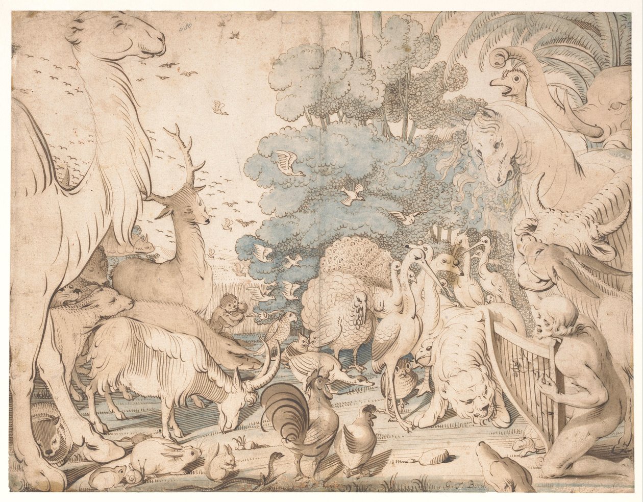 Orpheus játékával elvarázsolja az állatokat alkotó: Gerard ter Borch