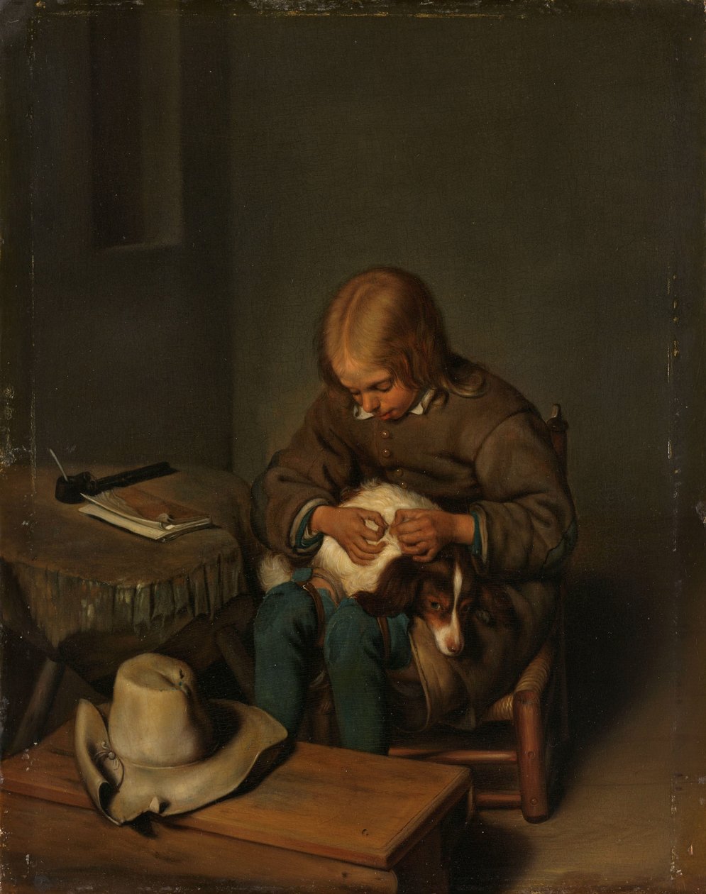 Kutyát kirobbantó fiú alkotó: Gerard ter Borch (II) (copy after)