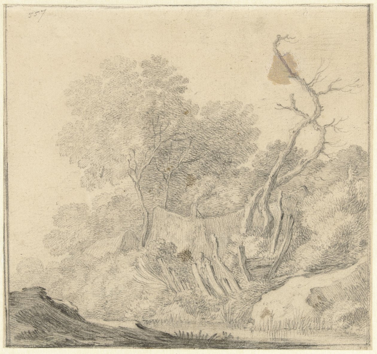 Házak fák között a víz mellett alkotó: Gerard ter Borch (II) (possibly)