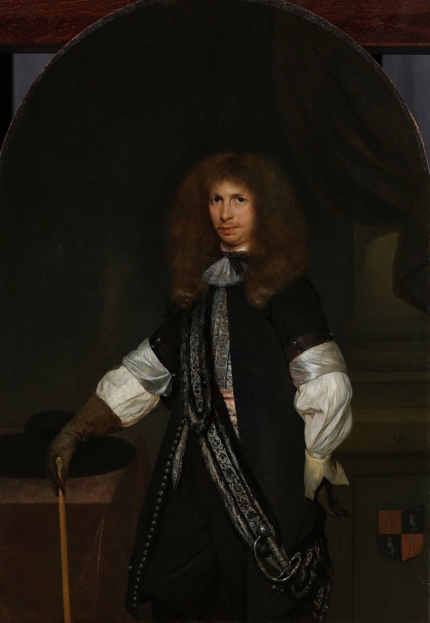 Jacob de Graeff (1642-90). Tiszti egyenruhában alkotó: Gerard ter Borch (II) (signed by artist)