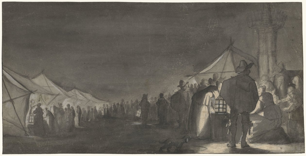 A tejpiac Zwolle-ban, éjszaka alkotó: Gerard ter Borch (II)