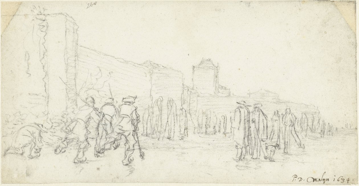 Jeges szórakozás a haarlemi Zijlpoortban alkotó: Gerard ter Borch (II)