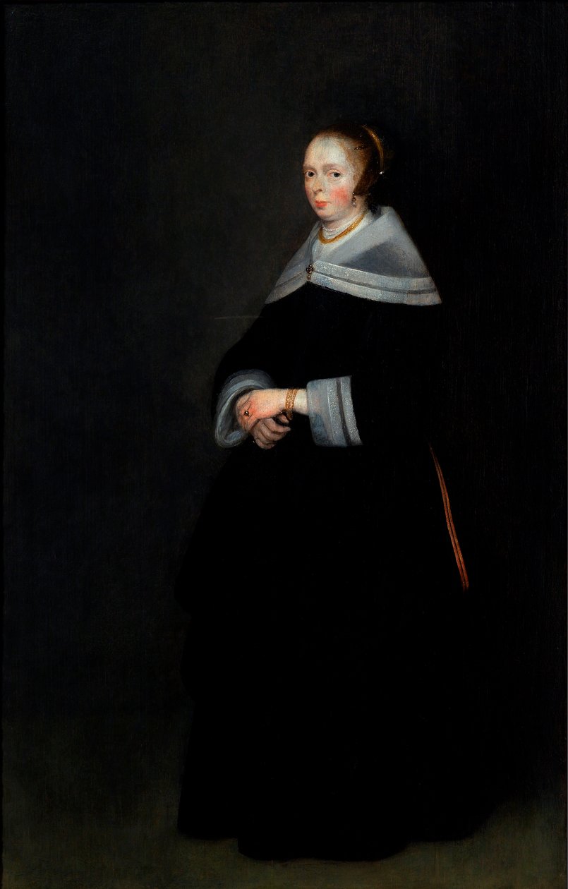 Dán:  Dameportræt Portrait of a Lady alkotó: Gerard ter Borch