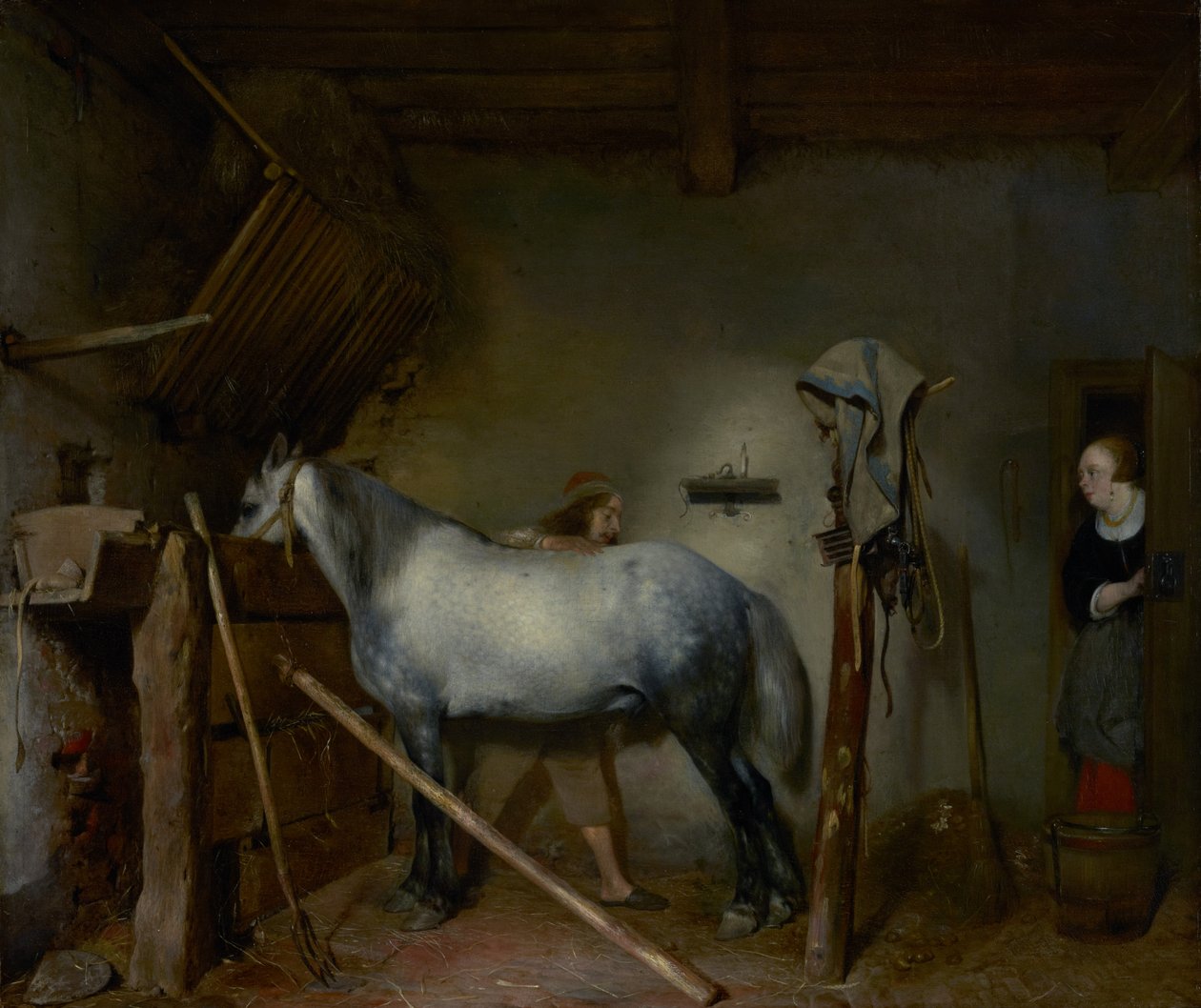 Lóistálló alkotó: Gerard ter Borch