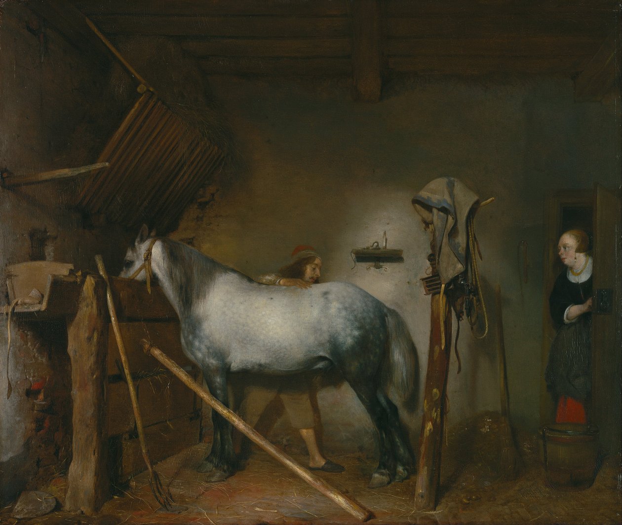 Ló istálló alkotó: Gerard ter Borch