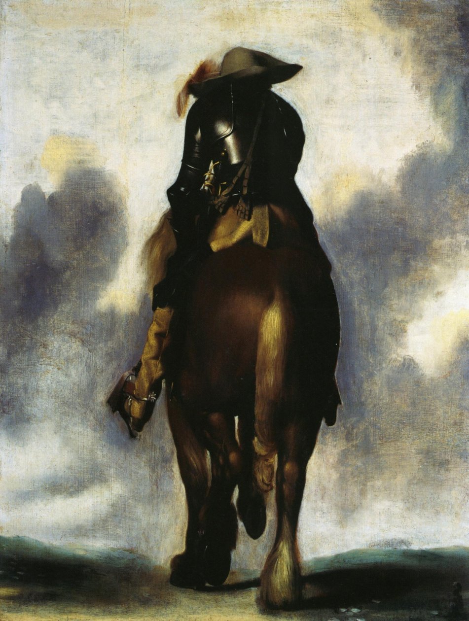 Ember lóháton, hátulról nézve alkotó: Gerard ter Borch