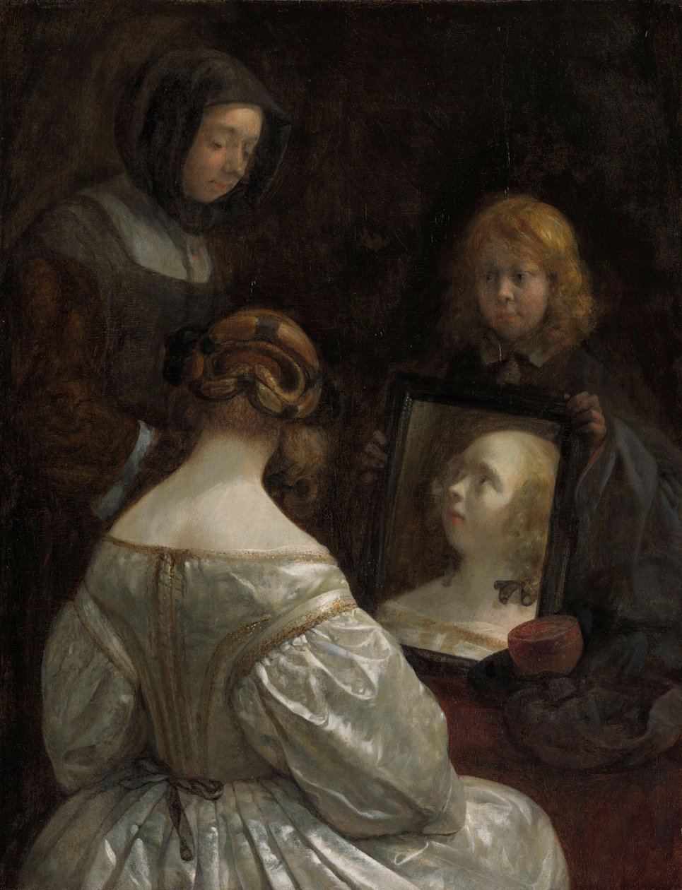 Nő a tükörben, c. 1652 alkotó: Gerard ter Borch