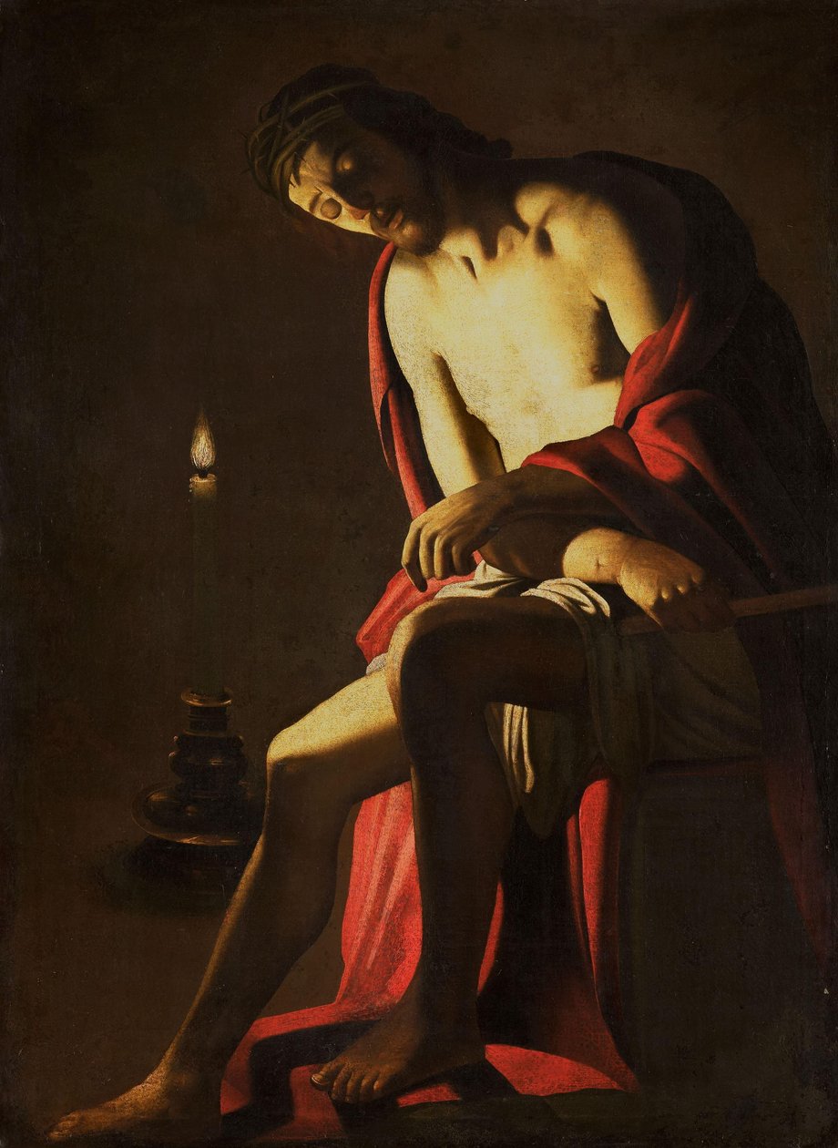 Krisztus a hideg kövön alkotó: Gerard van Honthorst (copy after)
