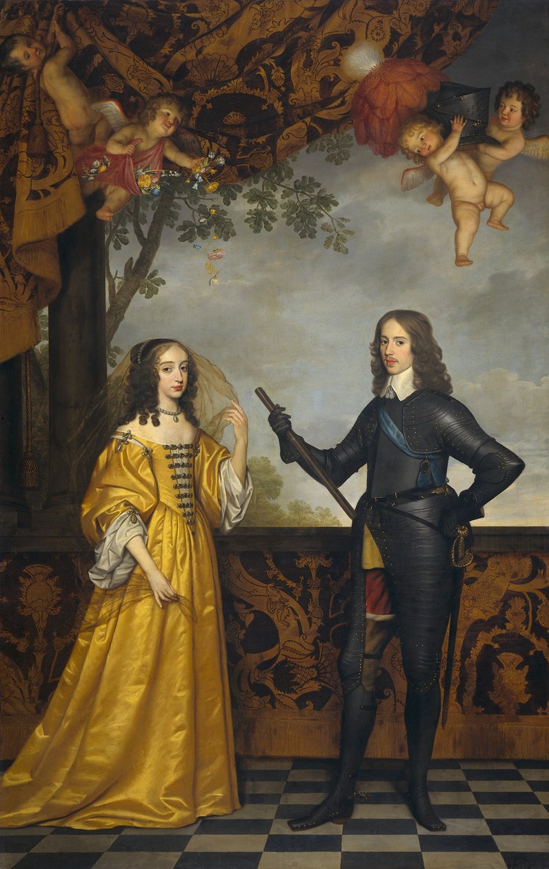 II. Vilmos (1626-1650), Orange hercege és felesége, Stuart Mária (1631-1660) kettős portréja. alkotó: Gerard van Honthorst