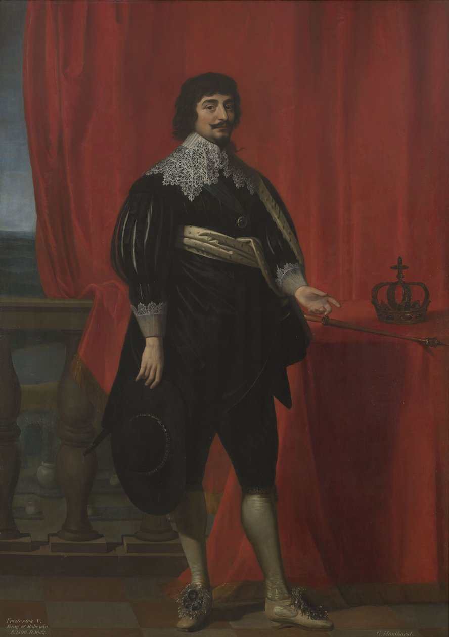 V. Frigyes cseh király portréja (1596-1632) alkotó: Gerard van Honthorst
