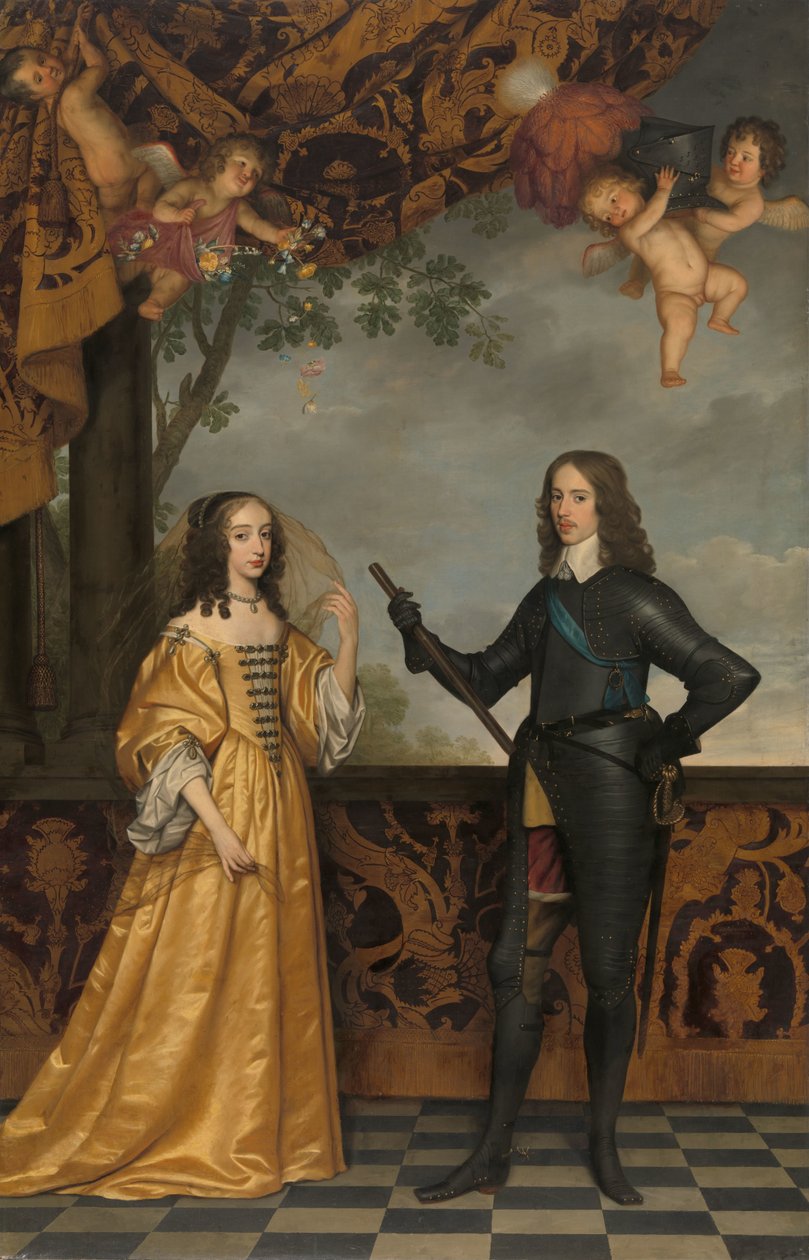II. Willem (1626-1650), Orange hercege és felesége, Mary Stuart (1631-1660) portréja alkotó: Gerard van Honthorst