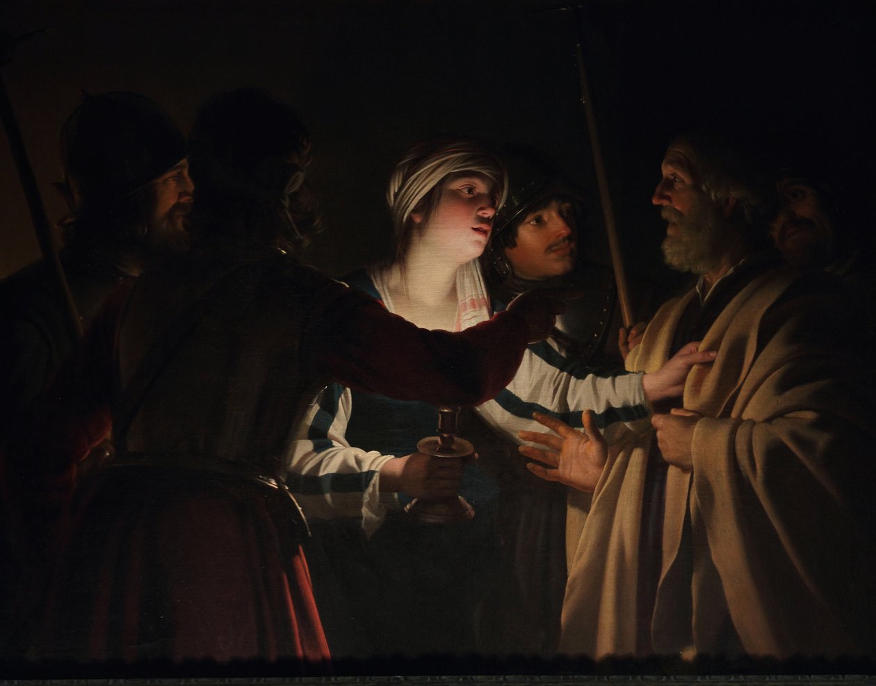 Szent Péter tagadása alkotó: Gerard van Honthorst